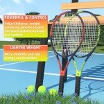 Pro Tennis Racket for Adults, 2 Player 27 inch Speed Tennis Racquet Acceptable for Beginner and Professional with 3 Tennis Balls, 2 Vibration Dampes, 2 Overgrips, Tennis Bag