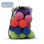 Swingers 20 Pack Tennis Balls,Training Exercise Balls for Pet Dog, High Elasticity Practice Tennis Balls for Beginner, with Mesh Carry Bag Easy to Transport (Multicolor)