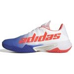 adidas Men's Barricade Tennis Shoe, Lucid Blue/Black/Solar Red, 11
