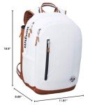 Wilson Unisex-Adult Roland Garros Tour Backpack, White, 2 Rackets