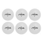 STIGA Ping Pong Balls – 6pk White 1-Star Table Tennis Balls, Official Size 40mm ABS Balls, Ultimate Durability for Indoor/Outdoor Ping Pong Tables