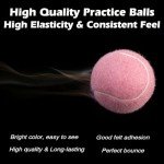 SUNEZLGO Premium 12-Piece Tennis Balls Set, 2.5 Inch Diameter, Durable Thickened Safe Natural Rubber, Multi-Purpose, Ideal Sports Gift