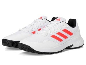 adidas Men's Gamecourt 2.0 Tennis Sneaker, White/Lucid Red/Black, 7