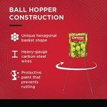GAMMA Sports Tennis Ball Hopper Hi-Rise 75, Durable, Convenient, Heavy Duty Construction for Easy Pickup, Carrying and Storage, Holds 75 Tennis Balls Silver