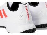 adidas Men's Gamecourt 2.0 Tennis Sneaker, White/Lucid Red/Black, 7
