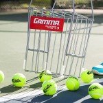 GAMMA Sports Tennis Ball Hopper Hi-Rise 75, Durable, Convenient, Heavy Duty Construction for Easy Pickup, Carrying and Storage, Holds 75 Tennis Balls Silver