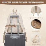 Sucipi Tennis Bags for Women, Lightweight Quilted Tennis Racket Bag, Large Capacity Tennis Backpack for Tennis Racquet, Pickleball Paddles, Badminton