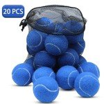 SHYUJAJIE Tennis Balls, 20 Pack Training Tennis Balls,High Elasticity Practice Tennis for Beginner, Exercise Playing Balls for Pet Dog (Dark Blue)