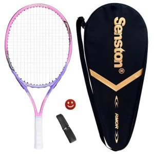 Senston 23" Tennis Racket for Kids Children Boys Girls Tennis Racquets Kids Tennis Racket Pink Color