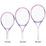 Senston 23" Tennis Racket for Kids Children Boys Girls Tennis Racquets Kids Tennis Racket Pink Color