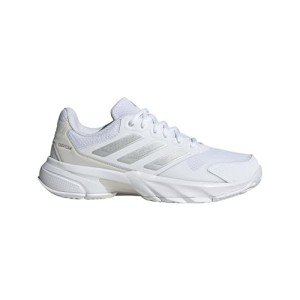 adidas Women's Courtjam Control 3 Tennis Sneaker, White/Silver Metallic/Grey, 9