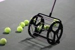 Tennis Ball Hopper for Tennis Coaches and Players, Schools and Clubs, Tennis Court Equipment/Accessory (55 Balls Capacity Wheel Roll-Over)