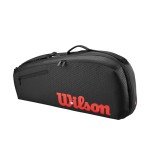 WILSON Clash V3 Super Tour Tennis Racket Bag - Black/Infrared, Holds up to 3 Rackets