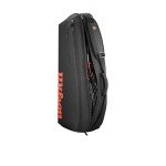 WILSON Clash V3 Super Tour Tennis Racket Bag - Black/Infrared, Holds up to 3 Rackets