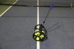 Tennis Ball Hopper for Tennis Coaches and Players, Schools and Clubs, Tennis Court Equipment/Accessory (55 Balls Capacity Wheel Roll-Over)