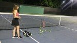 Tennis Ball Hopper for Tennis Coaches and Players, Schools and Clubs, Tennis Court Equipment/Accessory (55 Balls Capacity Wheel Roll-Over)