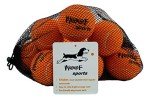 Woof Sports Dog Tennis Balls 12 Orange Tennis Balls for Dogs. Easy to Find! Includes Carrying Bag. Medium Size. Fits Standard Ball Launchers