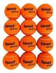 Woof Sports Dog Tennis Balls 12 Orange Tennis Balls for Dogs. Easy to Find! Includes Carrying Bag. Medium Size. Fits Standard Ball Launchers
