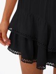 LILLUSORY Womens Skorts Summer Casual Boho Flowy Shorts High Waist Mini Skirts Ruffle Tiered Golf Tennis Y2K Clothes Black M