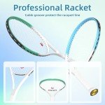 Adult 2 Player Tennis Racket Perfect for Beginner and Professional Players, 27” Speed Tennis Racquet Include Tennis Balls, Overgrips, Tennis Bag, Vibration Dampe, Cover