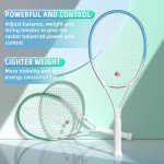 Adult 2 Player Tennis Racket Perfect for Beginner and Professional Players, 27” Speed Tennis Racquet Include Tennis Balls, Overgrips, Tennis Bag, Vibration Dampe, Cover