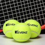 KEVENZ 12-Pack Green Advanced Training Tennis Balls,Practice Ball (Interlocked Wool Fiber)