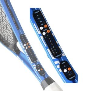 SetSavvy Tennis Score Keeper for Racket and Paddle, Tennis Score Counter, Small, Easy-to-Mount Point Tracker for Recording Points, Games, and Sets, Featherweight Score Keeping Device, 2g (Black)