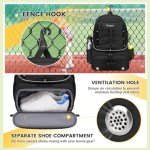 Taygeer Tennis Bag, Tennis Backpack Bags for Women Men 2 Rackets with Ventilated Shoe Compartment, Sport Backpack for Pickleball Paddle, and Other Racquet Accessories, Black