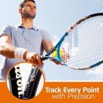 SetSavvy Tennis Score Keeper for Racket and Paddle, Tennis Score Counter, Small, Easy-to-Mount Point Tracker for Recording Points, Games, and Sets, Featherweight Score Keeping Device, 2g (Black)