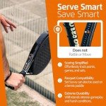 SetSavvy Tennis Score Keeper for Racket and Paddle, Tennis Score Counter, Small, Easy-to-Mount Point Tracker for Recording Points, Games, and Sets, Featherweight Score Keeping Device, 2g (Black)