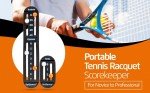 SetSavvy Tennis Score Keeper for Racket and Paddle, Tennis Score Counter, Small, Easy-to-Mount Point Tracker for Recording Points, Games, and Sets, Featherweight Score Keeping Device, 2g (Black)