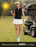 MathCat Women's Sleeveless Golf Shirts UPF 50+ Quickly Dry Tennis Polo Lightweight Sports Athletic Tank Tops Black