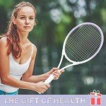 MBFISH Tennis Racket - Super Value Set with Pre-Strung, Comfortable Handle, 27'' Tennis Racquet for Adults, Natural Series Includes 3 Tennis Balls, 2 Overgrips and 1 Tennis Bag Misty Purple 1Pes