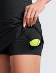 CRZ YOGA High Waisted Golf Skirts for Women A Line Tennis Athletic Casual Skort with Inner Shorts Pockets Black Medium