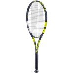 Babolat Boost Aero Yellow Tennis Racquet (4 3/8" Grip) Strung with White Babolat Syn Gut at Mid-Range Tension