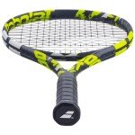 Babolat Boost Aero Yellow Tennis Racquet (4 3/8" Grip) Strung with White Babolat Syn Gut at Mid-Range Tension