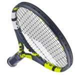 Babolat Boost Aero Yellow Tennis Racquet (4 3/8" Grip) Strung with White Babolat Syn Gut at Mid-Range Tension