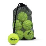 Magicorange Tennis Balls, 6 Pack Advanced Training Tennis Balls Practice Balls, Pet Dog Playing Balls, Come with Mesh Bag for Easy Transport, Good for Beginner Training Ball (Yellow) (Yellow)