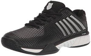 K-Swiss Men's Hypercourt Express 2 Tennis Shoe, Black/White/Highrise, 13 M