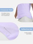 TBMPOY Womens Golf Shirts Sleeveless Collared Tank Top Polor UPF 50+ Quick Dry Tennis V-Neck Ladies Sports Light Purple M