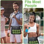 TOBWOLF Adjustable Tennis Ball Band Holder, Pickleball Hip Pouch, Mesh Waist Bag Pouch Carrier, Fanny Pack Holding 8-10 Tennis or Pickleball, Cycling, Golf