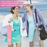 DAVAXI 6 Pcs Tennis Towels - Soft Embroidered Prints with Carabiner Clip - Fun Gift for Women, Men, Team Sports