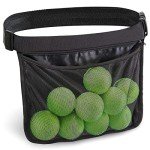 TOBWOLF Adjustable Tennis Ball Band Holder, Pickleball Hip Pouch, Mesh Waist Bag Pouch Carrier, Fanny Pack Holding 8-10 Tennis or Pickleball, Cycling, Golf