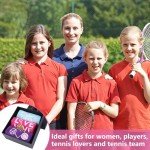 DAVAXI 6 Pcs Tennis Towels - Soft Embroidered Prints with Carabiner Clip - Fun Gift for Women, Men, Team Sports