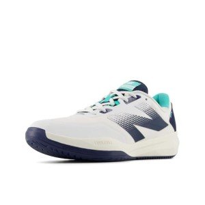 New Balance Men's FuelCell 796 V4 Tennis Shoe, White/Nb Navy/Cyber Jade, 9.5 X-Wide