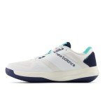 New Balance Men's FuelCell 796 V4 Tennis Shoe, White/Nb Navy/Cyber Jade, 9.5 X-Wide