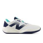 New Balance Men's FuelCell 796 V4 Tennis Shoe, White/Nb Navy/Cyber Jade, 9.5 X-Wide