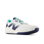 New Balance Men's FuelCell 796 V4 Tennis Shoe, White/Nb Navy/Cyber Jade, 9.5 X-Wide