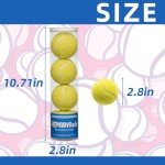 MBFISH Tennis Balls - 4 Pack for Beginner Training With Good Bounce, Friendly for Dogs (Yellow)