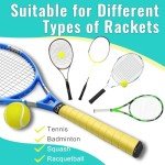 Coitak 30 Pieces Tennis Racket Grip Tape, Precut Tennis Grip Tape, Tennis Overgrips for Anti Slip and Absorbent Grip, 10 Colors